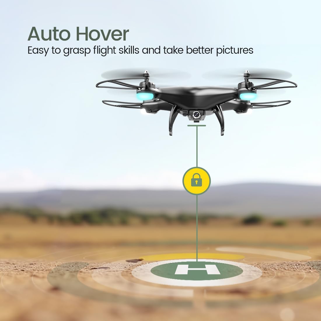 Holy Stone HS110D FPV RC Drone With 1080P HD Camera Live Video 120 Wide Angle WiFi Quadcopter With Gravity Sensor, Voice Control, Gesture Control, Altitude Hold, Headless Mode, 3D Flip RTF 2 Batteries