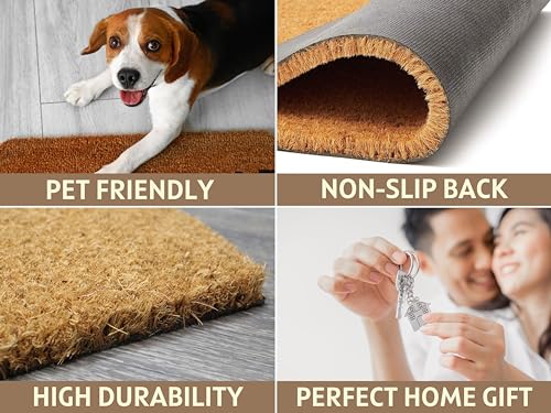 Personalized Door Mat with Monogram - Custom Doormat with Anti-Slip Backing - 3 Size Options - Family Doormat Custom Door Mats for Front Door Front Door Mat for Outdoor Decor