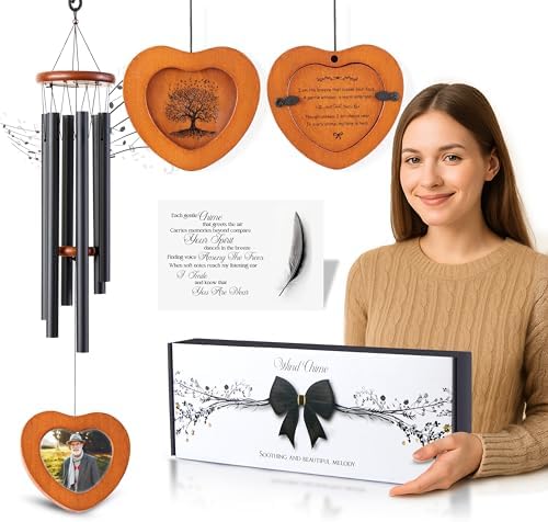 32 Inch Memorial Wind Chimes Outdoor, Personalized Sympathy Gifts for Loss of Loved One, Memorial Gifts for Loss of Mother, Bereavement Gift for Mom, Father, Brother, Sister