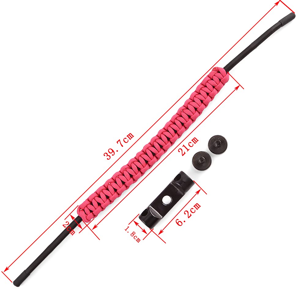 ZSHJGJR Archery Bow Wrist Sling Braided Archery Adjustable Bow Strap Wrist Sling For Compound Bow Hunting Shooting Accessories (black & white)