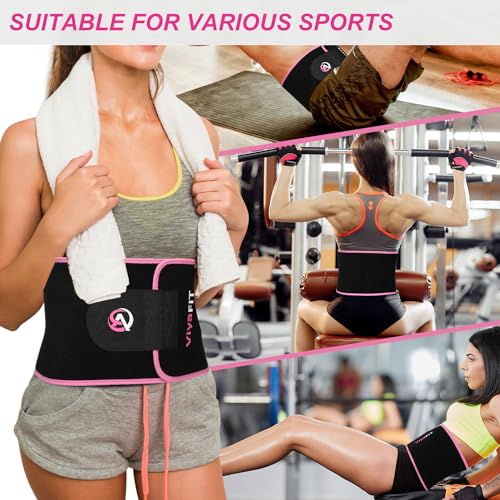 Viyafit Waist Trimmer Belt, Premium Waist Trainer for Women & Men Pink