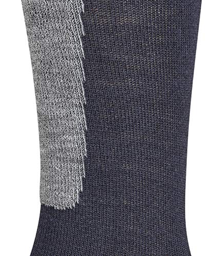FALKE Unisex Kids Active Ski Ski Socks, Knee High, Medium Cushion, Anatomic Fit, Breathable Quick Dry, Merino Wool, Blue (Marine 6120), 7-9.5, 1 Pair