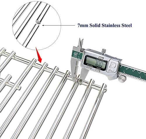Uniflasy 17 Inches Cooking Grates for Home Depot Nexgrill 720-0830H 720-0830D, 720-0783E, 720-0783C Gas Grill Replacement Parts, Stainless Steel Uniflame Gas Grills Cooking Grids 2 Pack