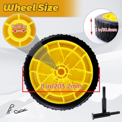 Generator Wheel Kit Compatible with Champion 2800-4750w with Folding Handle and Never-Flat Tires, Generator Replacement Parts 40065