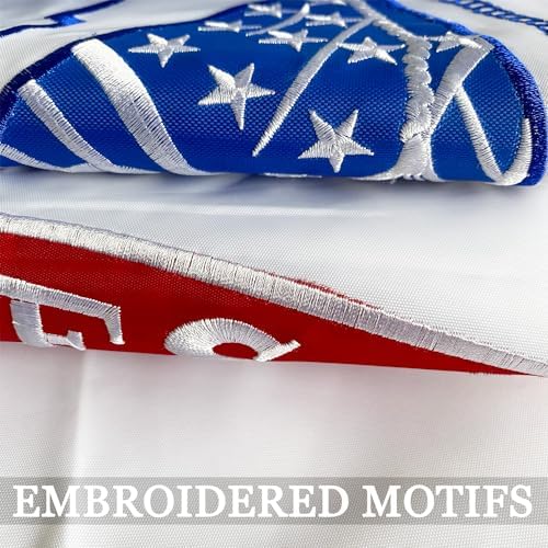 Embroidered US Army Flag 3x5-3Ply Heavy Duty 300D Nylon(All Weather)- US Army Flags 3x5 Outdoor Double Sided- 2 Brass Grommets & 4 Rows Stitched