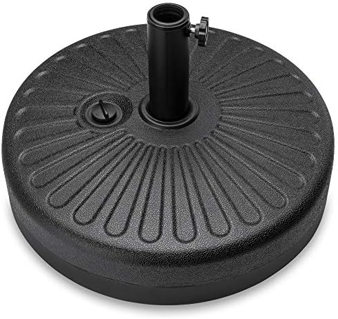 Best Choice Products Fillable Umbrella Base Stand Round Sunburst Plastic Patio Umbrella Base Stand, Pole Holder for Outdoor, Lawn w/ 55lbs Weight Capacity, Adjustment Knob
