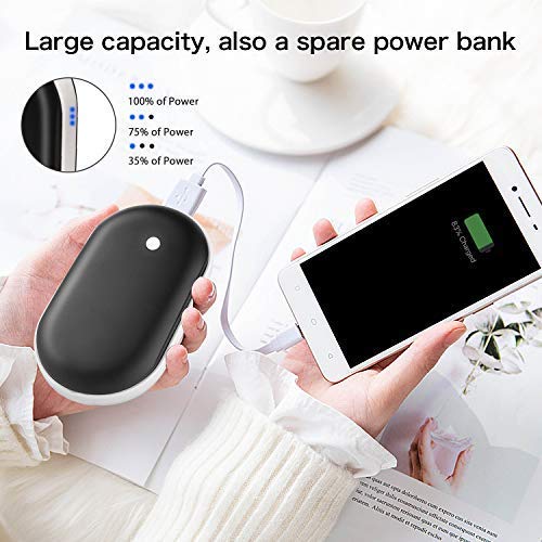 Electric Hand Warmer Rechargeable/ 5200 mAh Portable_Charger （Black）