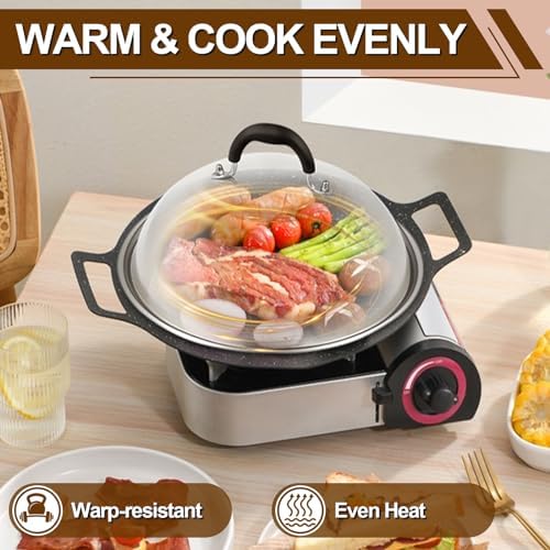 Griddle Accessories for Blackstone, Commercial Grade 12 Inch Heavy Duty Round Basting Cover, Stainless Steel Cheese Melting Dome and Steaming Cover, Best for Use in Flat Top Grill Cooking