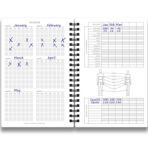 Fitness Journal & Workout Planner - Designed by Experts Gym Notebook, Workout Tracker, Exercise Log Book for Men Women - Red