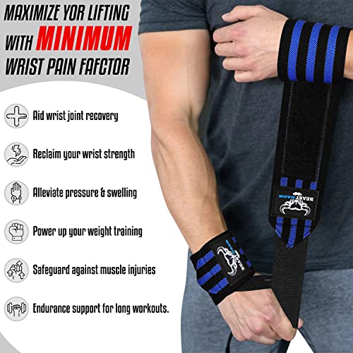 BEAST RAGE Lifting Wrist Straps for Weightlifting, Weight Lifting Straps Gym Power Workouts Lifting Straps Padded Cotton Men Women Supportive Lift Deadlift Straps Hard Pull Exercise Straps (Black)