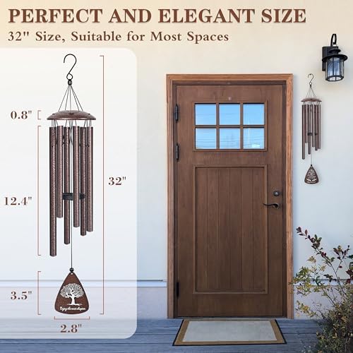 Retirement Gift for Woman Men, 32" Wind Chimes Retired Gifts, 2025 Happy Retirement Gifts for Women Coworker Colleague Boss Teachers Nurses Friends, Going Away Gift Ideas Retirement Decorations