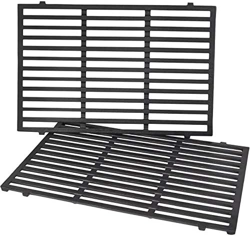 X Home 7638 Grill Grates Replacement for Weber Spirit 300 Series, E/S 310 & 320, Genesis Silver/Gold B & C Grill Replacement Parts, Cast Iron, 17.5 x 11.9 Inch, 2-Pack