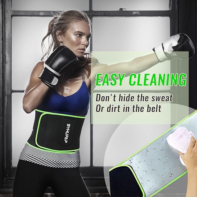 SYXUPAP Waist Trimmer for Women and Men,Waist Trainer for High-Intensity Training & Workouts, Size M Silver