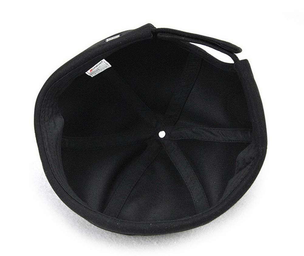 Zegoo Men Women Skullcap Beanie Worker Sailor Cap Rolled Cuff Retro Brimless Outfit Hat Black