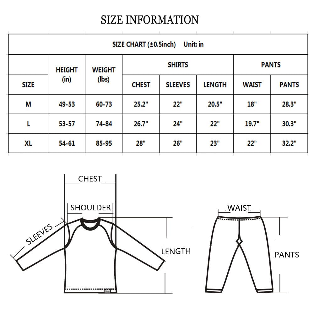 BASESILK Girls Thermal Underwear Set, Ultra Soft Thermal Shirt Bottom Long Johns with Fleece lined - Winter Base Layer Set Blue