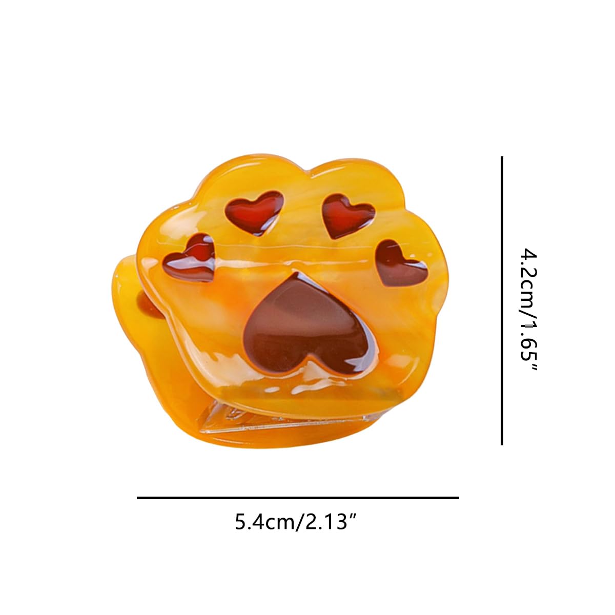 Novelty Paw Hair Clip,Acetate Claw Clips,Hair Clips for Women,Coffee