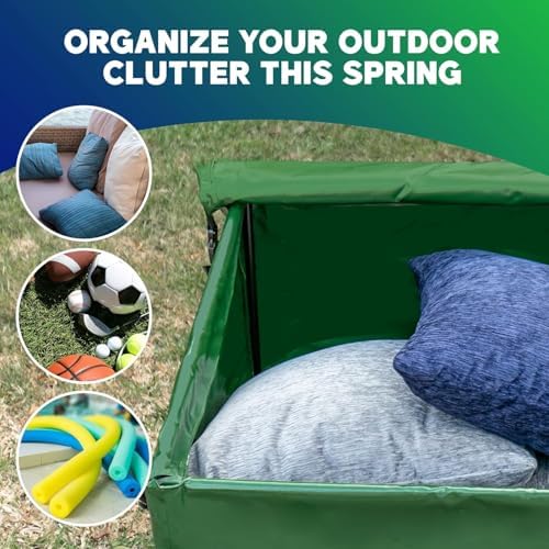 Outdoor Storage Box – 143 Gallon Waterproof Deck Box, Patio Storage Box, Outside Storage Bin for Garden, Pool, Yard & Camping – Heavy-Duty Deck Storage Waterproof for All-Weather Protection