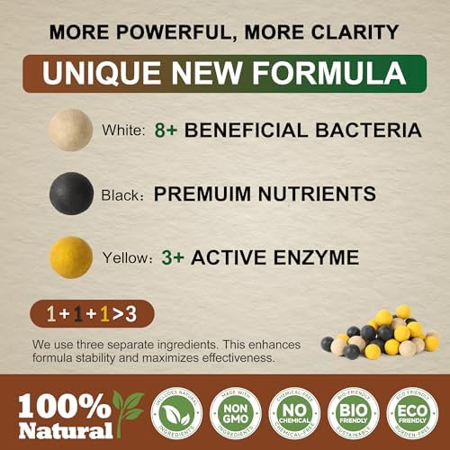 Dr.Raifya’s Muck Reducer Pellets 6 LB - Natural Pond Sludge Solution, Experience The Pure Water & Fresh Odor, Easy to Use, Beneficial Bacteria Safe for Fish, Lake & Outdoor Ponds, 6-Month Supply