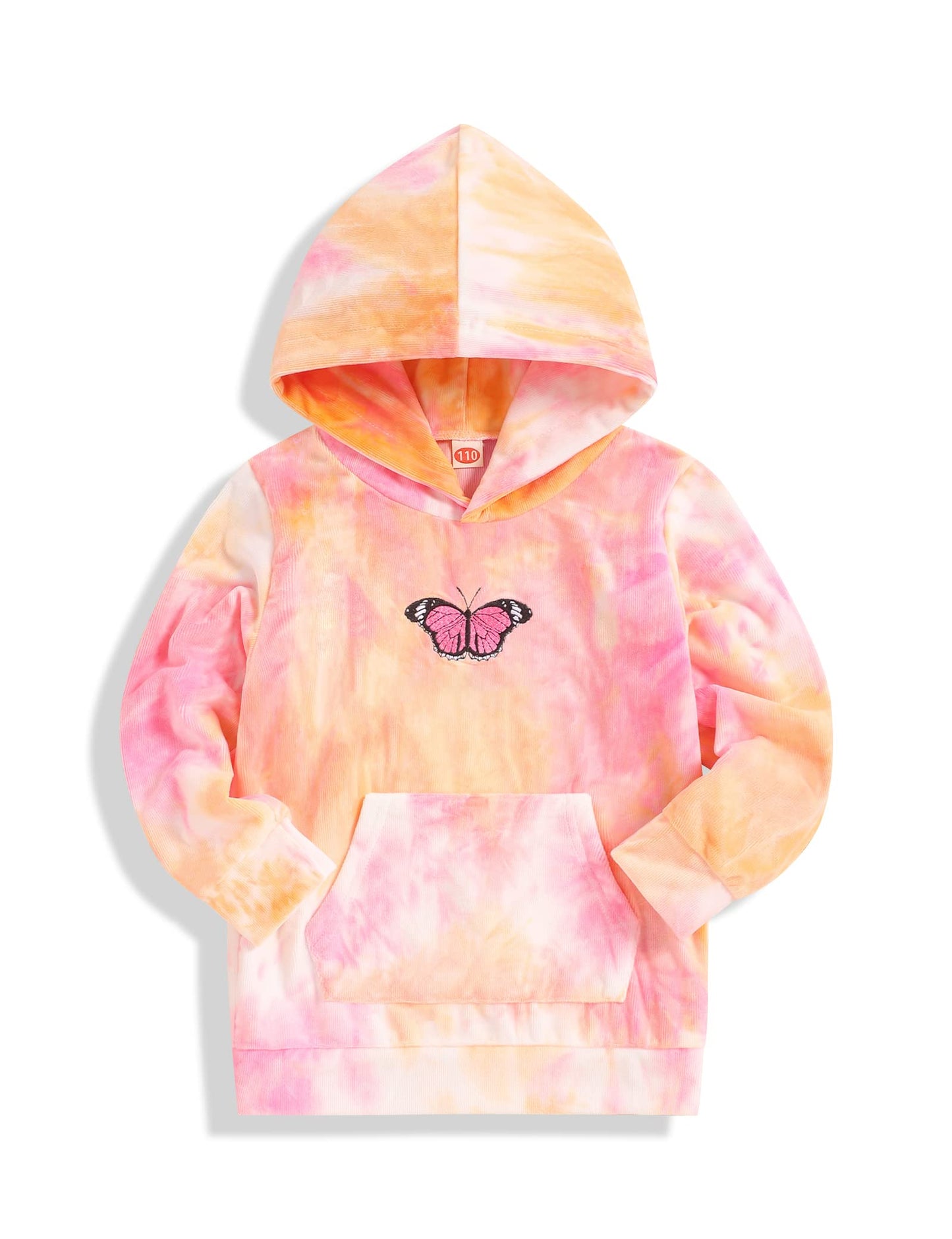 bilison Kids Toddler Girl Clothes Long Sleeve Tie Dye Hoodie Fall Winter little Girls Sweatshirt Pink