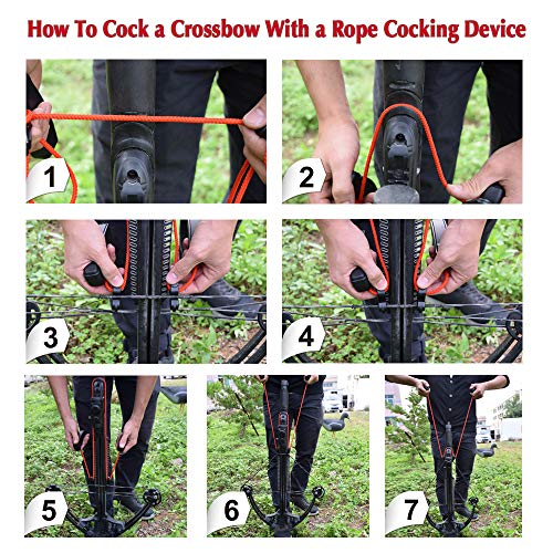 Crossbow Cocking Rope Cocking Device Crossbow String Puller Cocker Aid Cocking String Tool