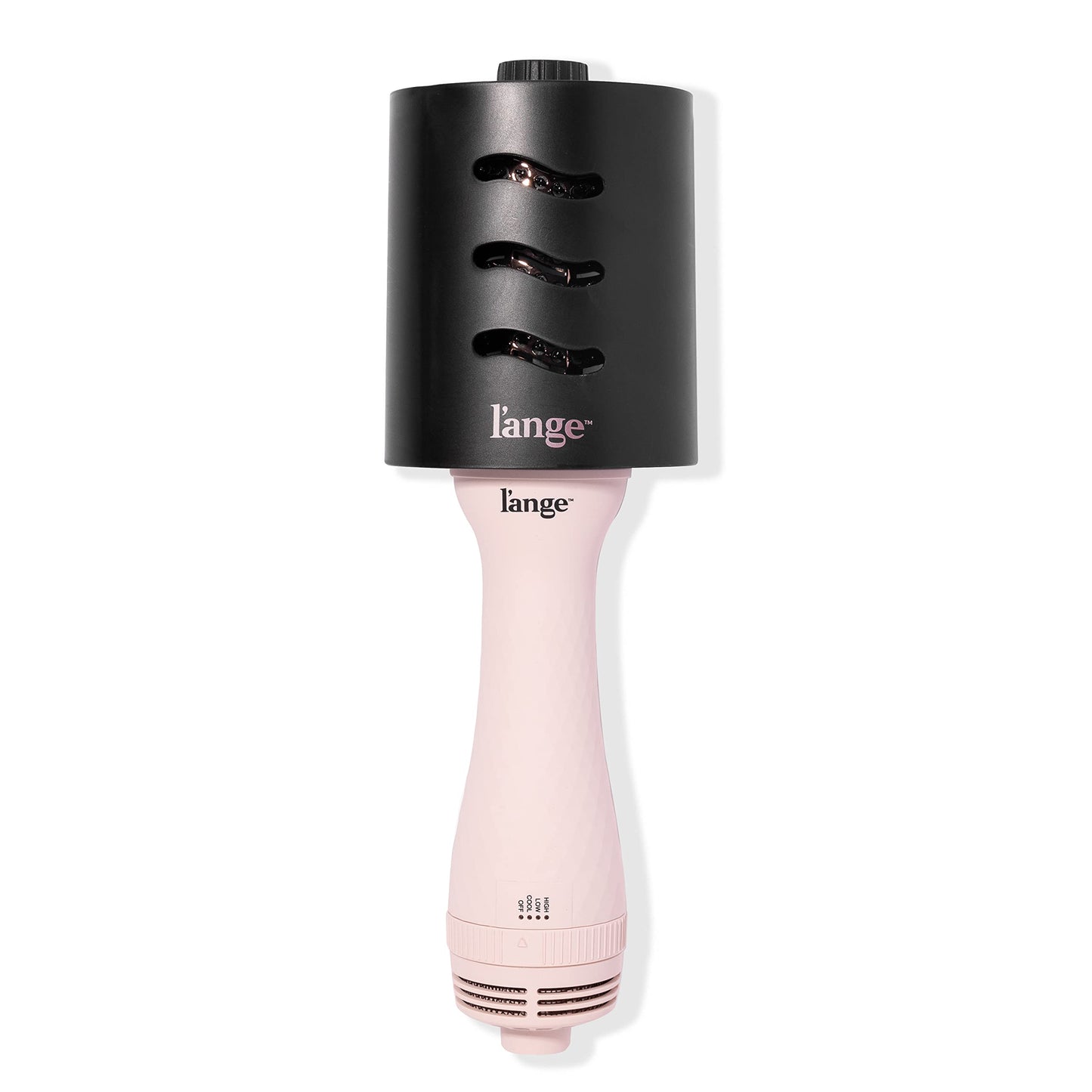 L'ANGE HAIR Le Volume 2-in-1 Titanium Blow Dryer Brush | Hot Air Brush for Hair Drying & Styling | Ionic Oval Barrel for Smooth, Frizz-Free Volume | (Blush – 60mm)