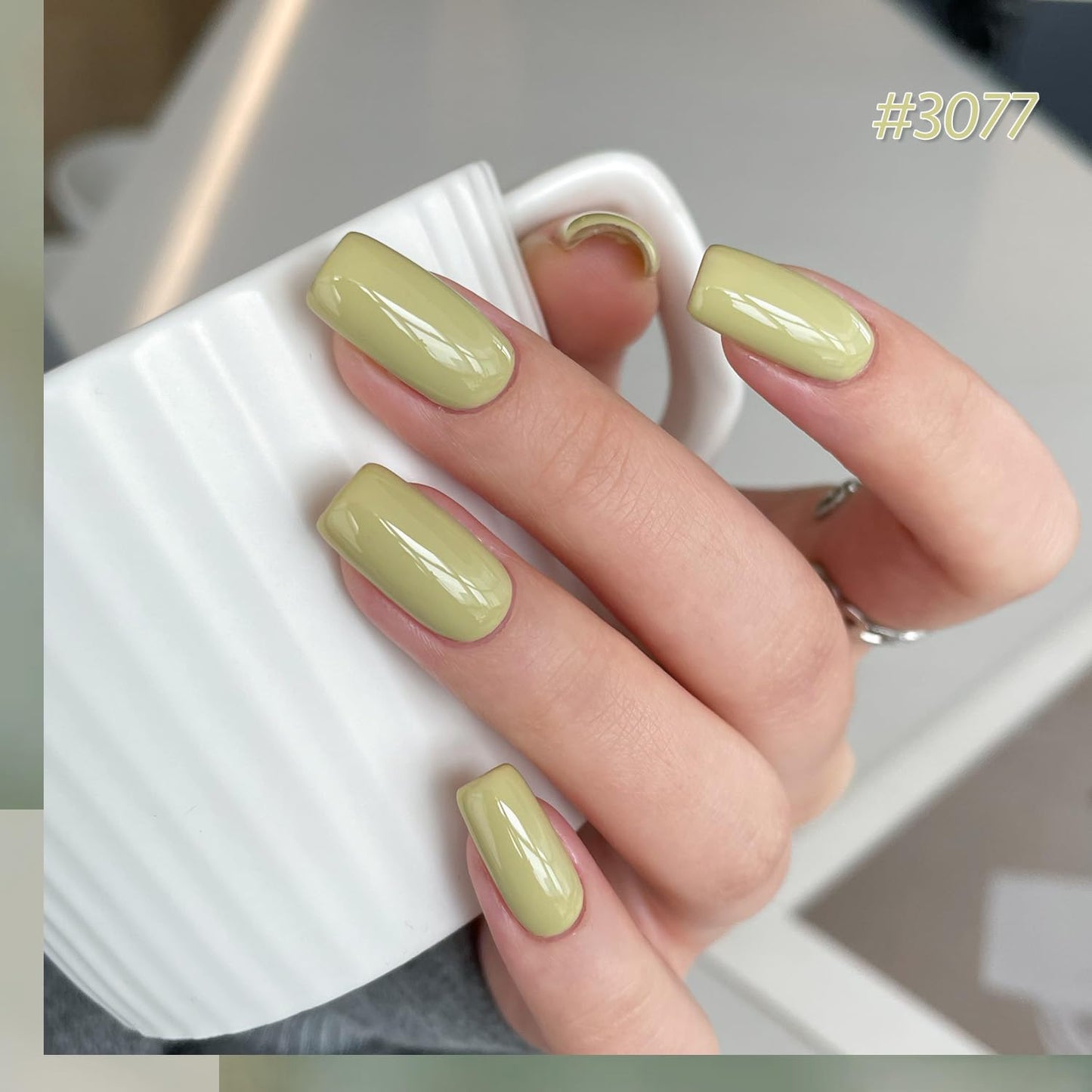 GAOY Green Gel Nail Polish Set for Spring Summer, UV Light Cure Gel Polish Manicure and Nail Art DIY at Home or Salon