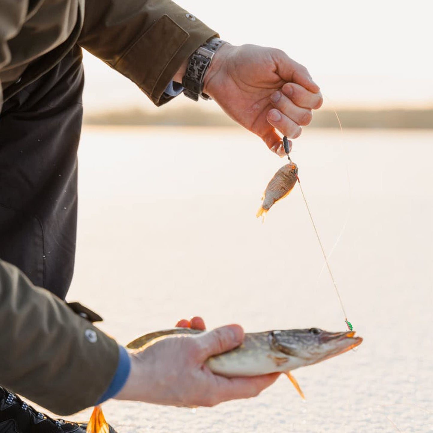 15 Pcs Ice Fishing Jigs for Panfish Walleye Sunfish Winter Ice Jigging Tackle Accessories Box Colorful Lead Jig Heads Glow Jigs for Ice Fishing (E:15PCS Ice Fishing Jigs)