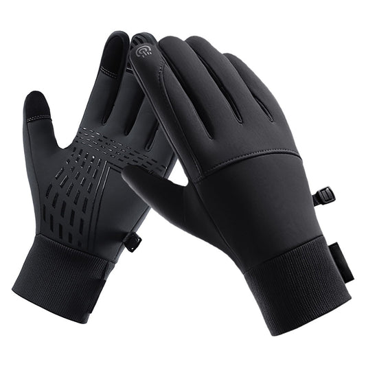 FunSpt Touchscreen Winter Gloves Cold Skiing Waterproof Warm Snow Gloves For Men And Women,Black M