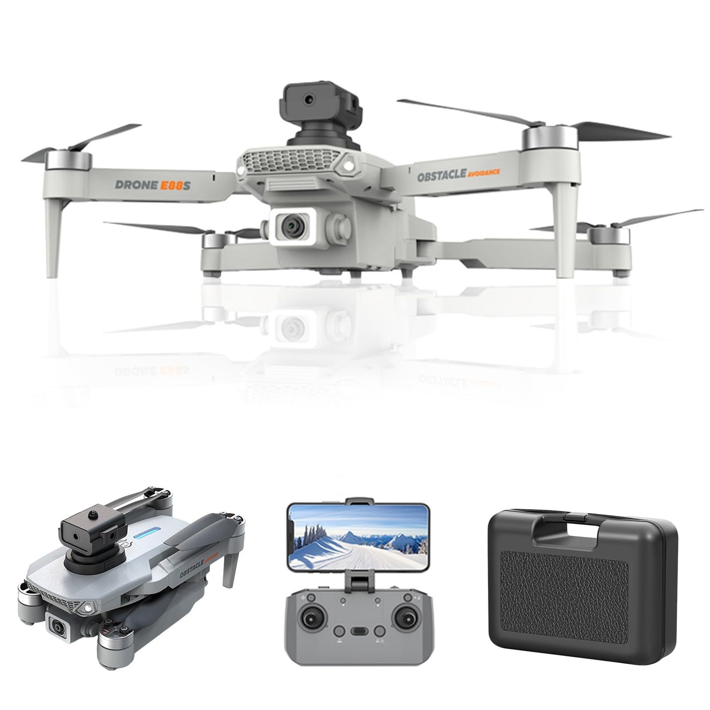 Drones For Age 8-12 Boys Brushless Motor Mini Drone With 1080P Camera 2.4G WIFI FPV RC Quadcopter With Headless Mode Follow Me Altitude Hold Obstacle Avoidance Gifts for Men Drones For Adults Kids