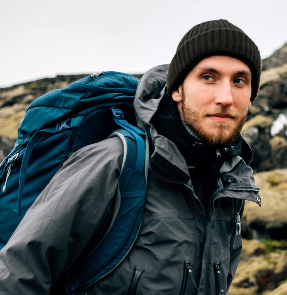 KBW-507 BLK Ribbed Knit Tie Dye Cuffed Beanie Thick Winter Ski Hat Skully Winter Warm Mens Womens Unisex