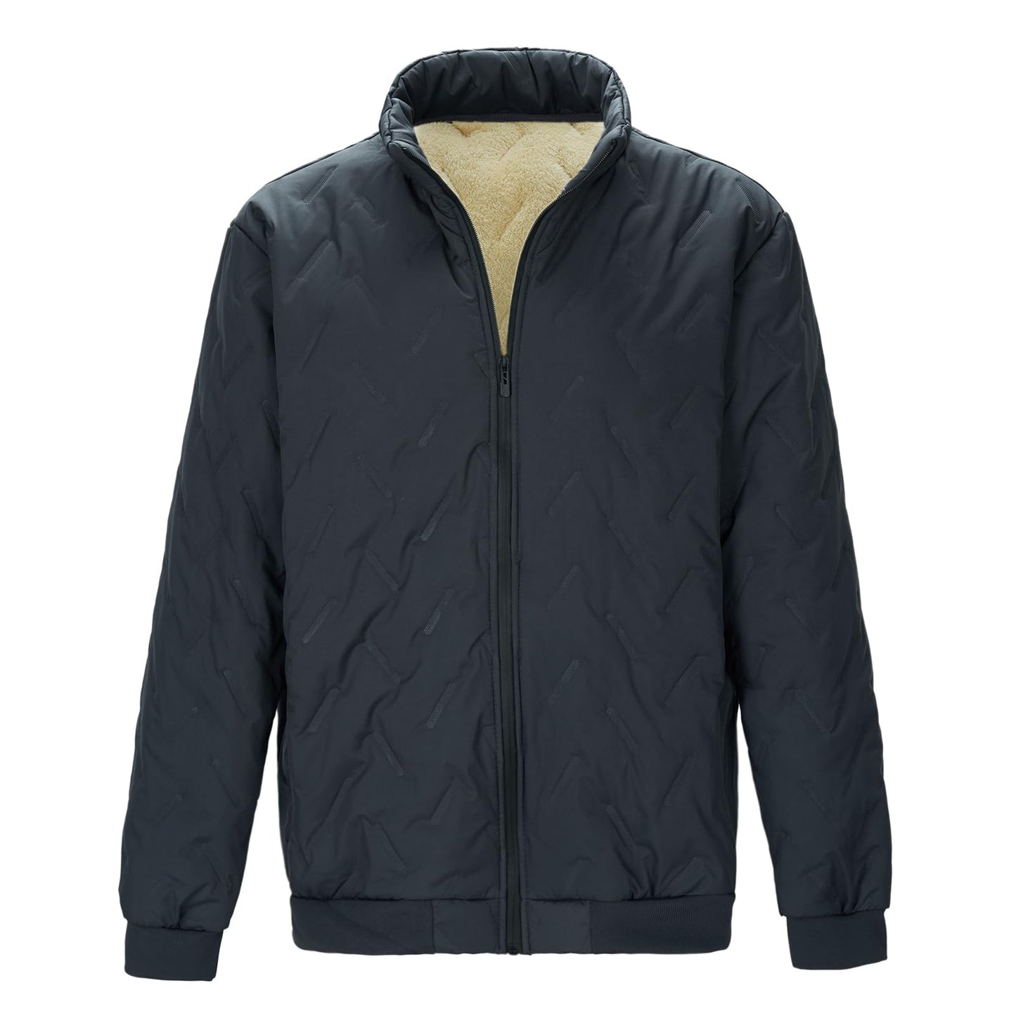 AOTORR Men's Winter Jacket Thick Thermal Cotton Warm Fleece Lined Coat Outdoor Mountain Hiking Skiing Jackets Grey M