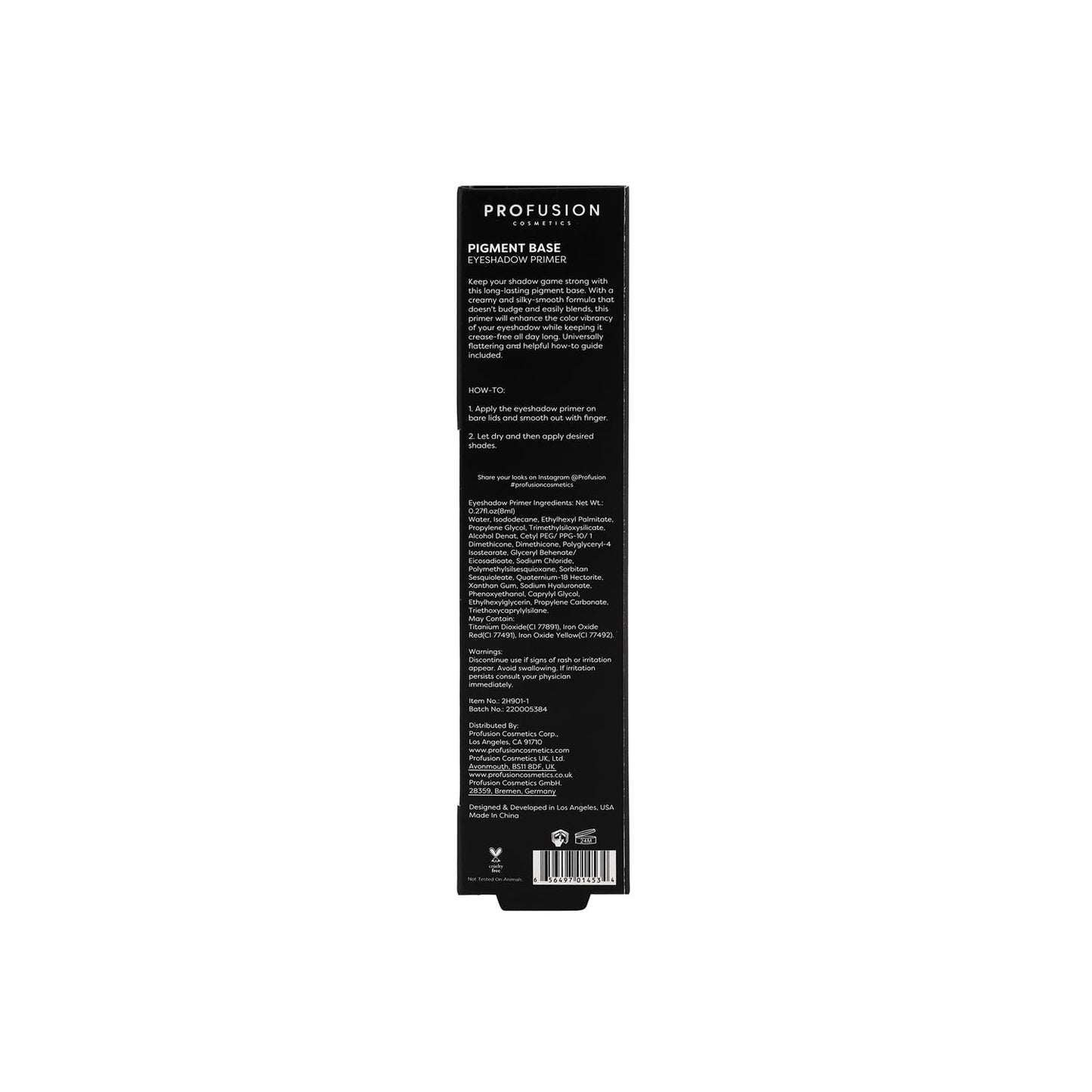 Profusion Cosmetics Pigment Base Eyeshadow Primer, Achieve Stunning and Eye Catching Makeup Looks With Premium Beauty Tool, (White)