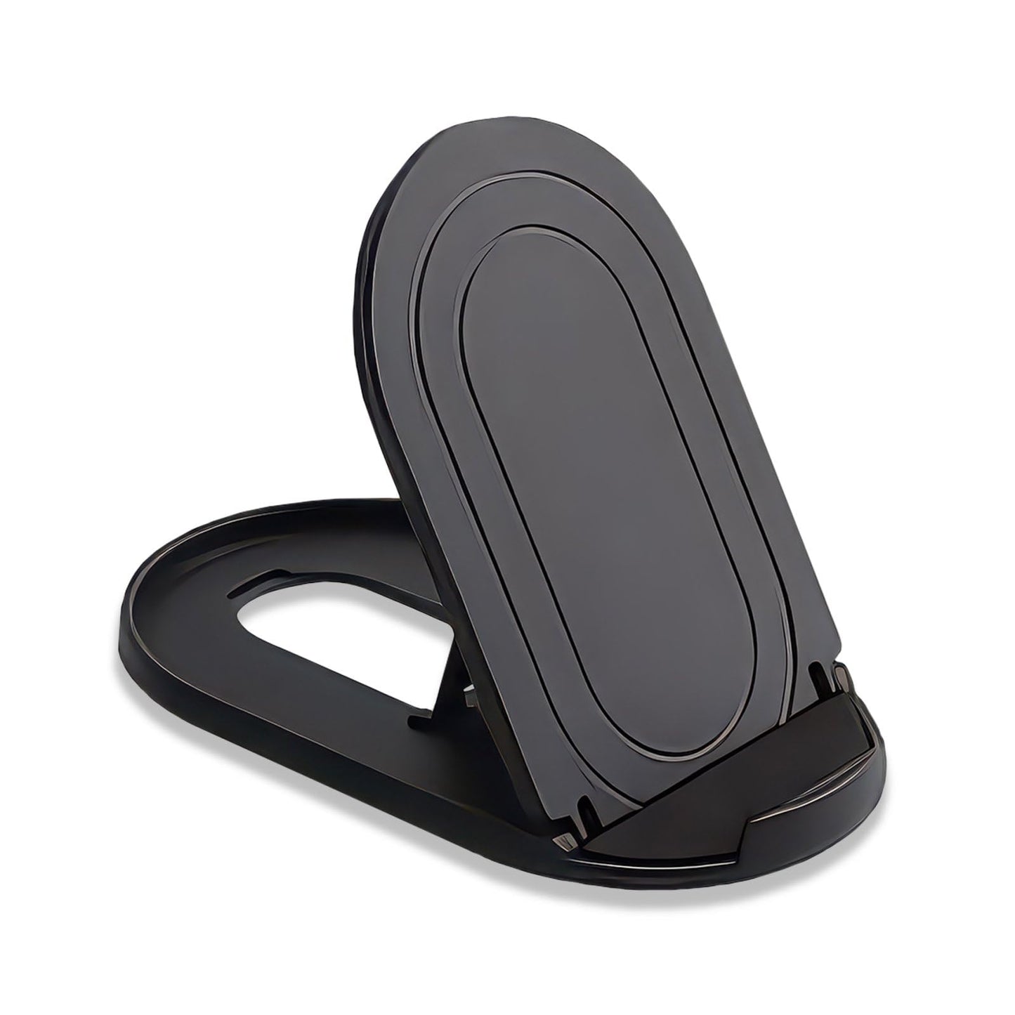 HZZADZXW Portable Cell Phone Stand Holder for Desk, Foldable Pocket-Sized Mount, Adjustable Multi Angle Stand for iPhone 16 15 14 13 Pro Max, 4-10” iPad Smartphone, Black