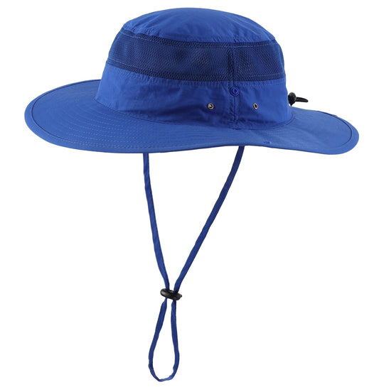 Connectyle Outdoor Mesh Sun Hat Wide Brim UV Sun Protection Hat Fishing Hiking Hat (Royal Blue)