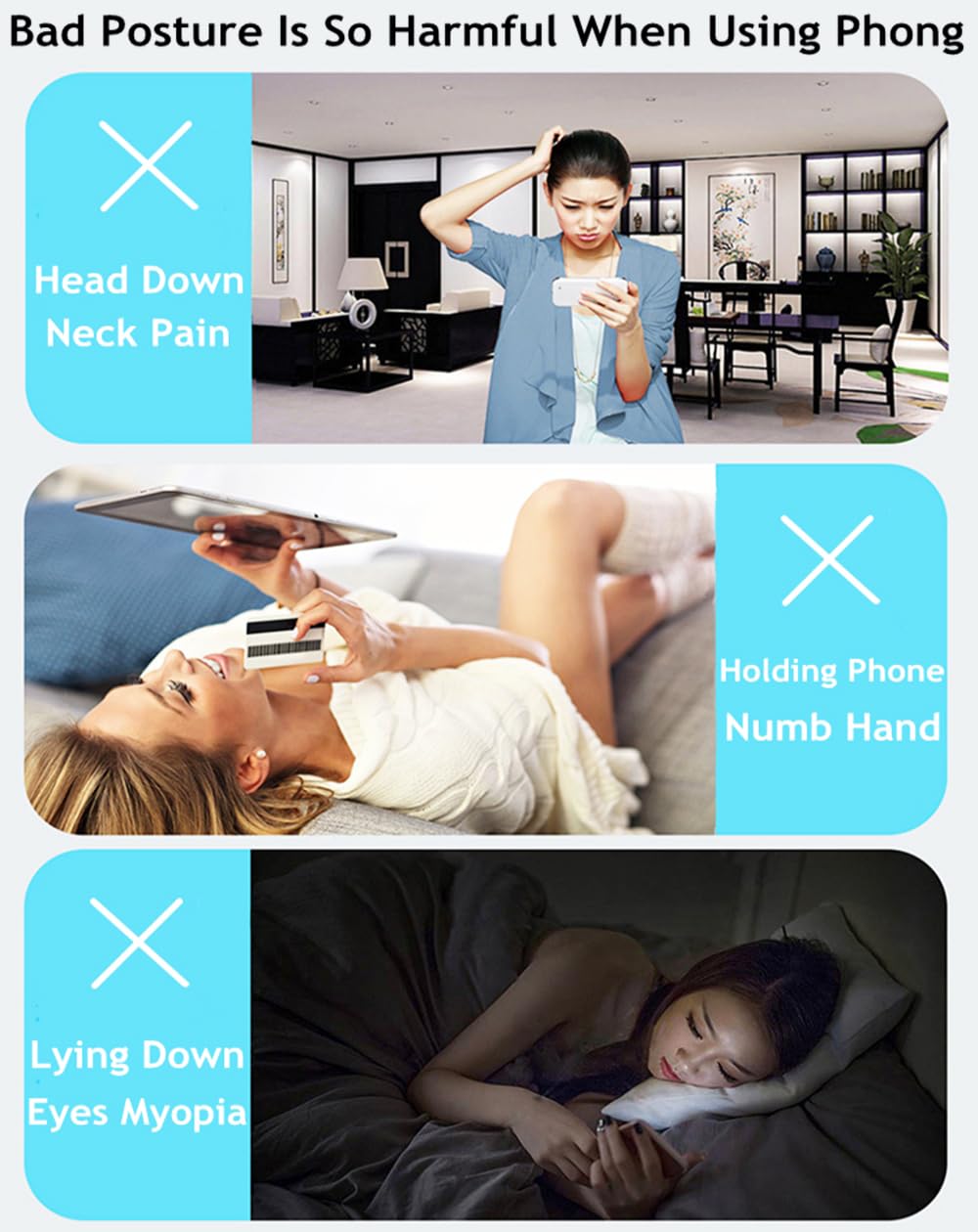 JUSDIQIR Cell Phone Stand for Desk Foldable Cell Phone Holder Desk Tablet Holder Mobile Phone Dock, Multi-Angle Universal Adjustable Tablet Dock (Black)