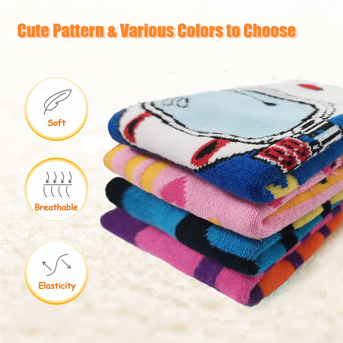 GOXUNYUAN Kids Ski Socks, Winter Warm Thick Thermal Long Socks Skiing Snowboarding Skating for Boys and Girls 2 Pairs Pack