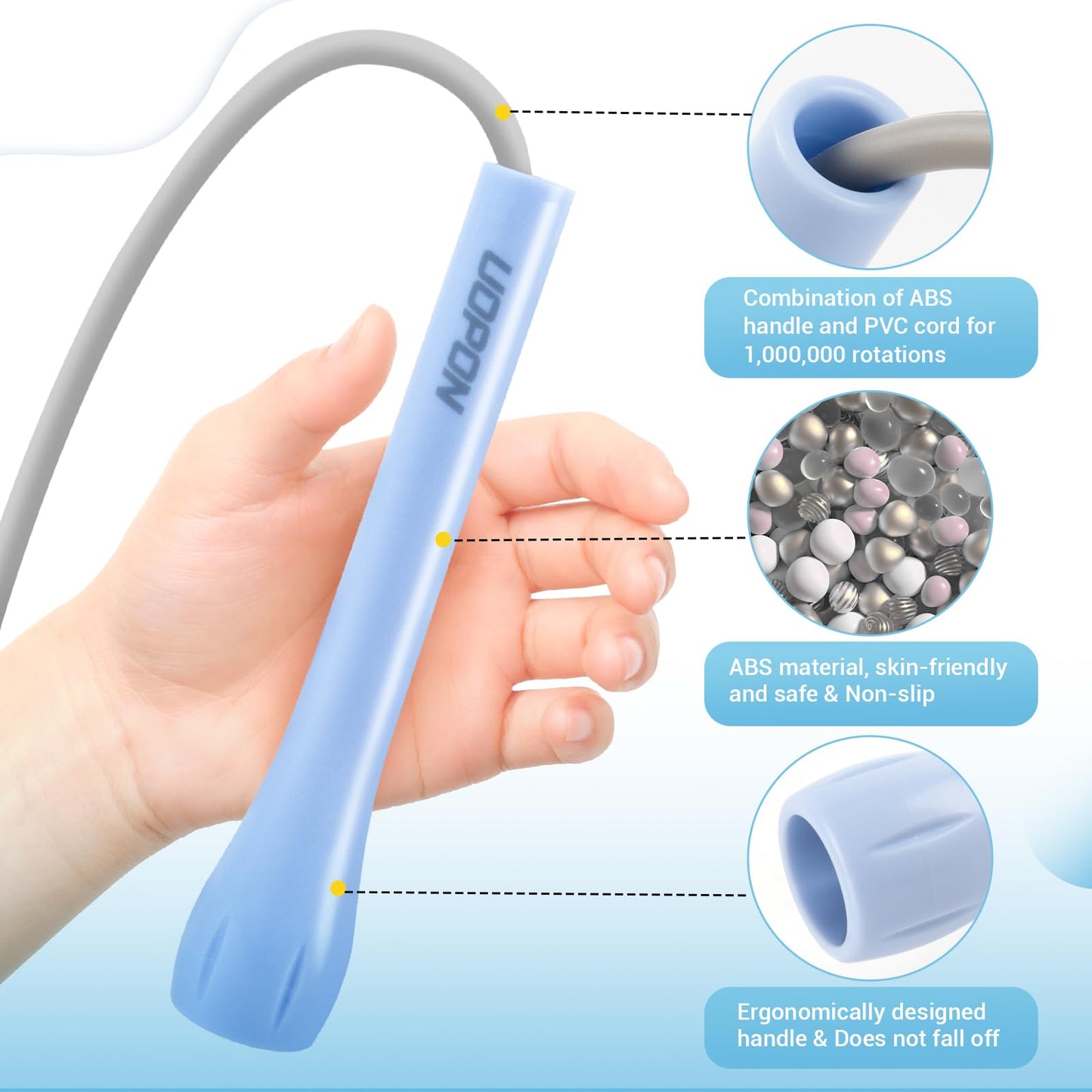 Jump Rope for Fitness, Lightweight PVC Skipping Rope for Men Women Adults Exercise with ABS Handles & Training Poster, Adjustable Tangle-Free Workout Speed Jump Rope for Home, Gym and Outdoor