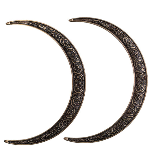 LANGHONG 2PCS Moon Crescent Hairpin For Women Retro Moon Hair Stick Forks Knot Hair Styling Pins (ZBAB)