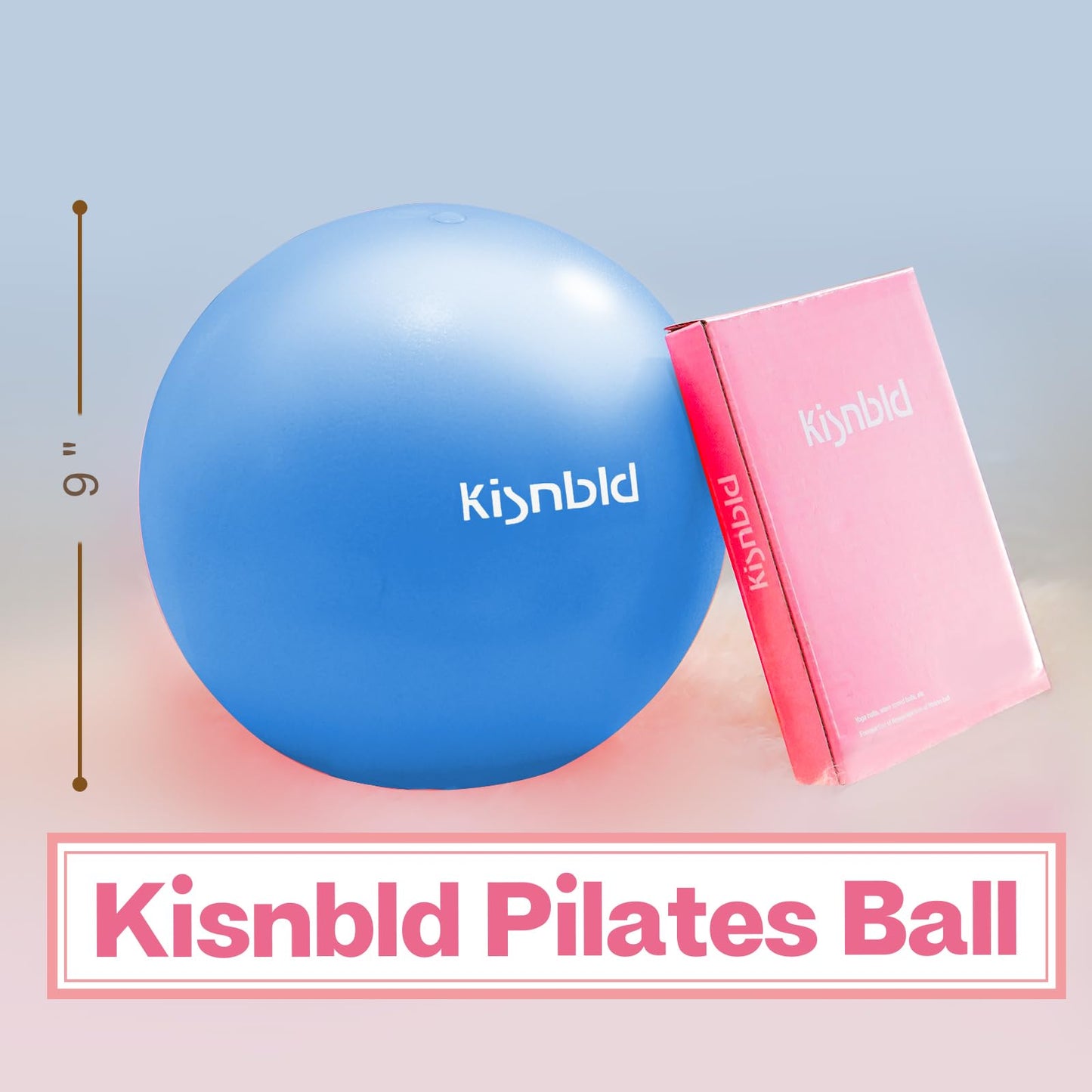 kisnbld Small Exercise Ball, 9 Inch Mini Pilates Ball, Anti Burst and Slip Resistant Mini Yoga Ball for Stability, Fitness, Physical Therapy, Stretching & Core Strength Workout at Home Gym & Office