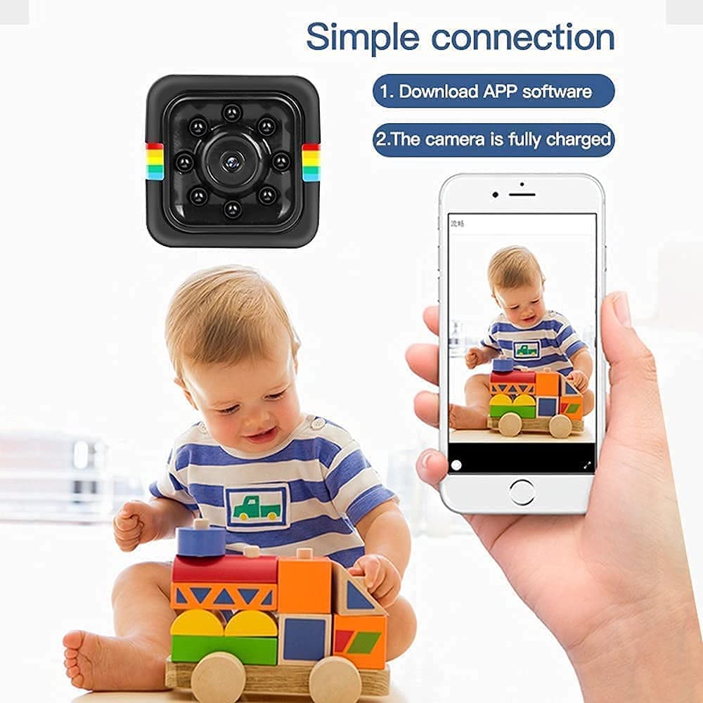 Hidden Spy Camera WiFi Wireless Camera 1080p Mini Home Security Camera Small Cam,Home Camera for Pet/Baby,Outdoor/Indoor Camera Wireless,for Mobile Phone Applications in Real Time No Need Wifi Cam