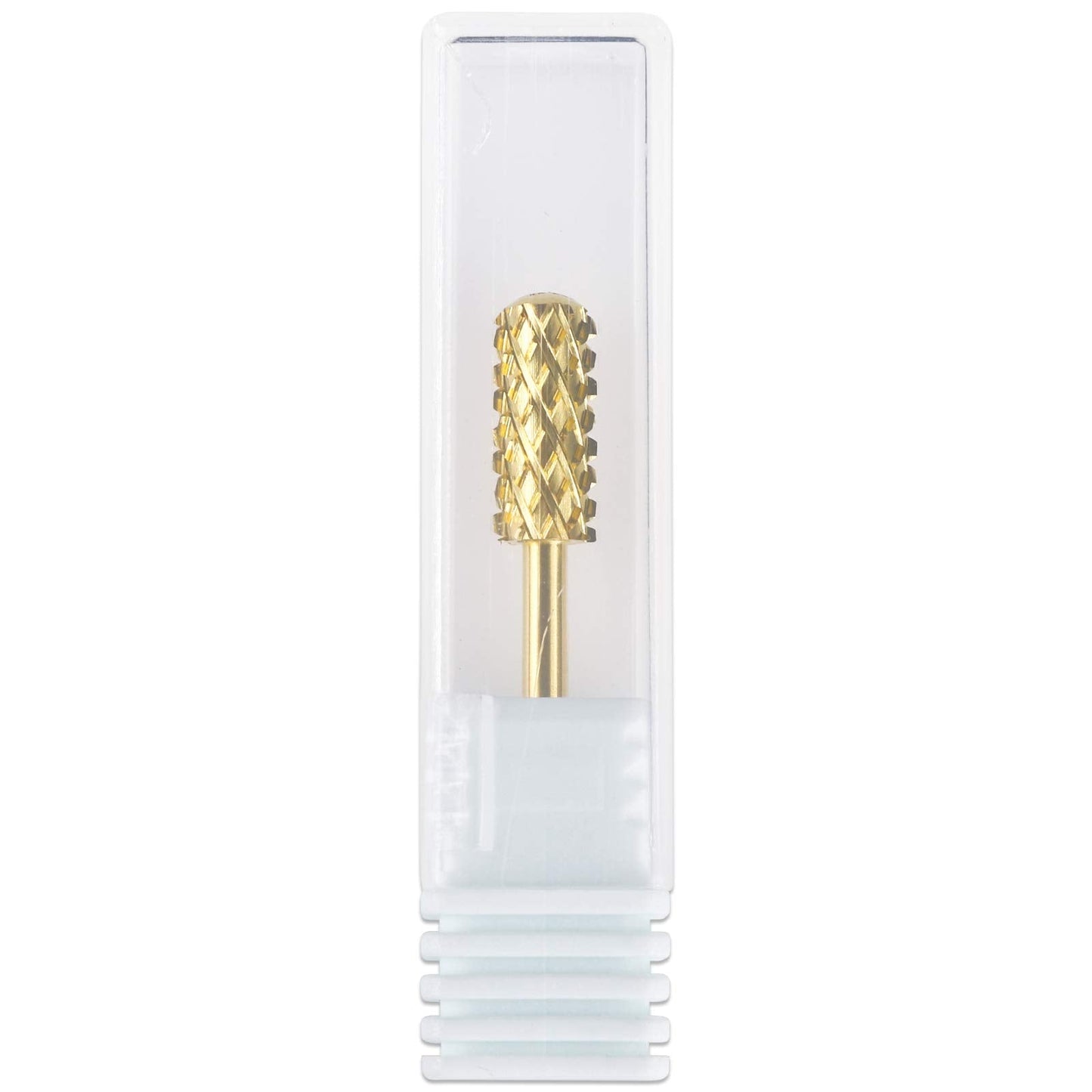 PANA 3/32" Small Smooth Round Top Safety Carbide Nail Drill Bit for Gel Polish & Acrylic Removal Nail Salon Manicure Pedicure Electric File Tools (Small Barrel - Gold, 4X Coarse)