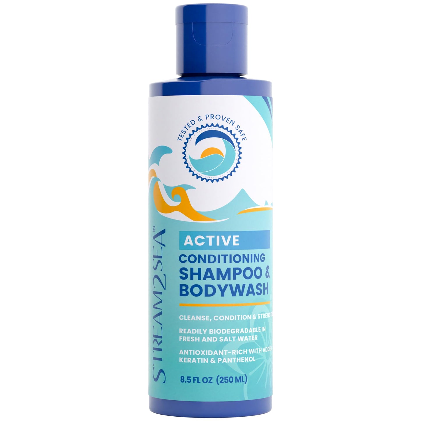 Non Toxic Shampoo and Conditioner, Body Wash 3 in 1 for Swim - Reef Safe Swimmers Shampoo for Men, Women or Kids - All Natural Organic Shampoo and Conditioner Set with Biodegradable Soap for Camping