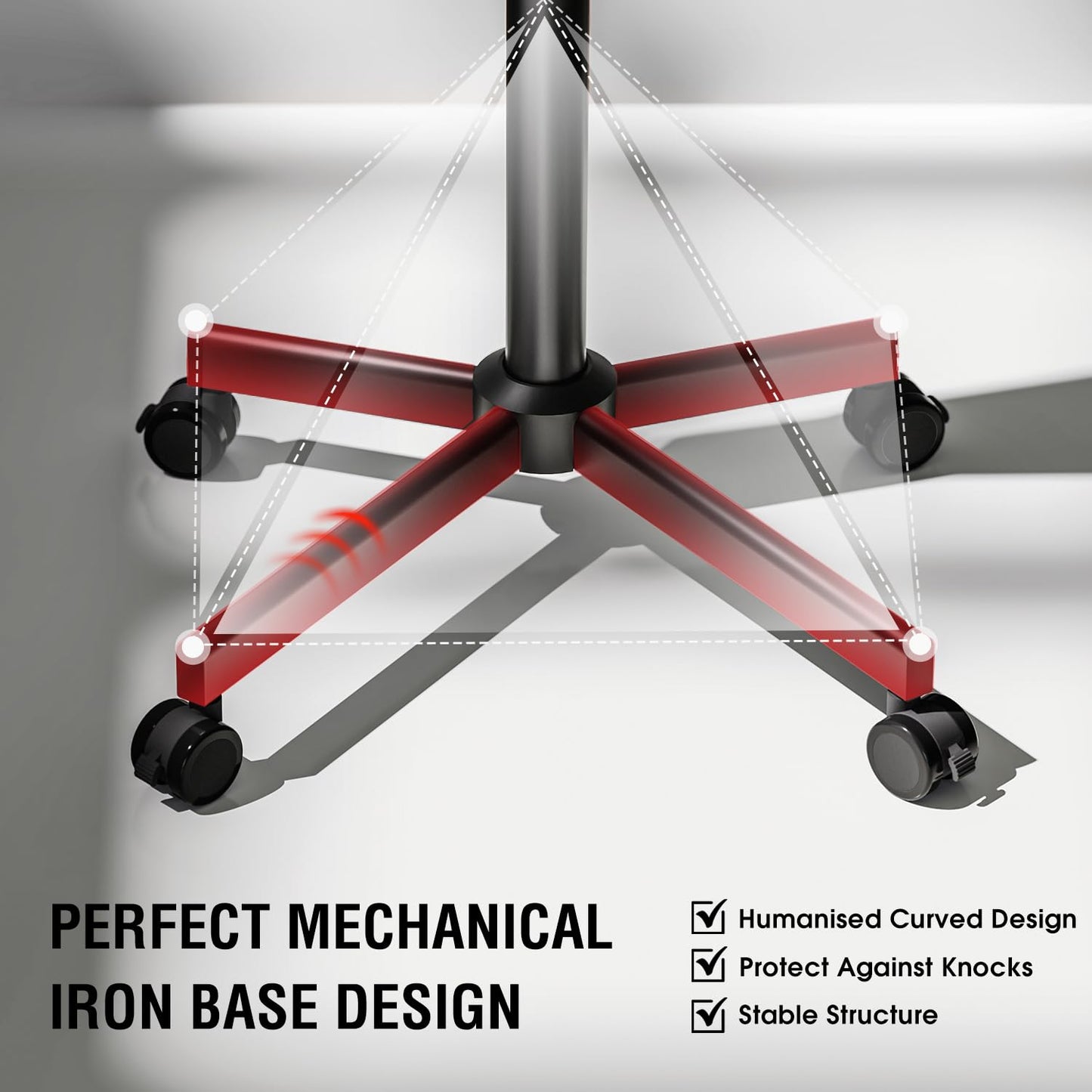 AOKCOS Rolling TV Stand - Mobile TV Stand on Wheels for 32-65 inch Flat/Curved TVs with Tilting, Height Adjustment Portable Rolling TV Cart Hold up to 88 Lbs for Livingroom, Bedroom, Office, Outdoor