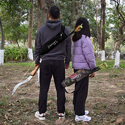 EOUS Archery Arrow Holder Youth Quiver for Kids Arrow Quiver Back and Hip Quivers Side Hip Arrow Bag,BLACK