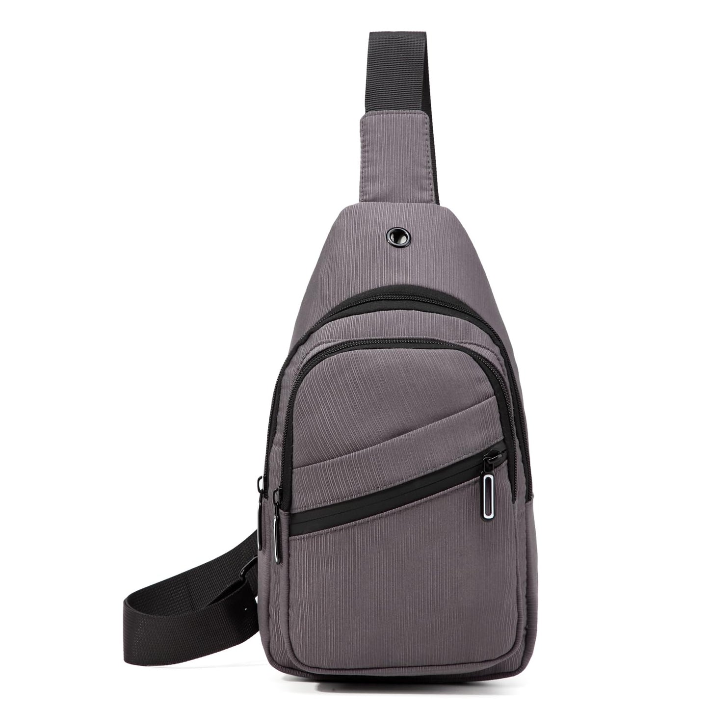 EVANCARY Small Sling Bag for Women Men, Chest Daypack Crossbody Backpack for Travel Sports Running Hiking Grey