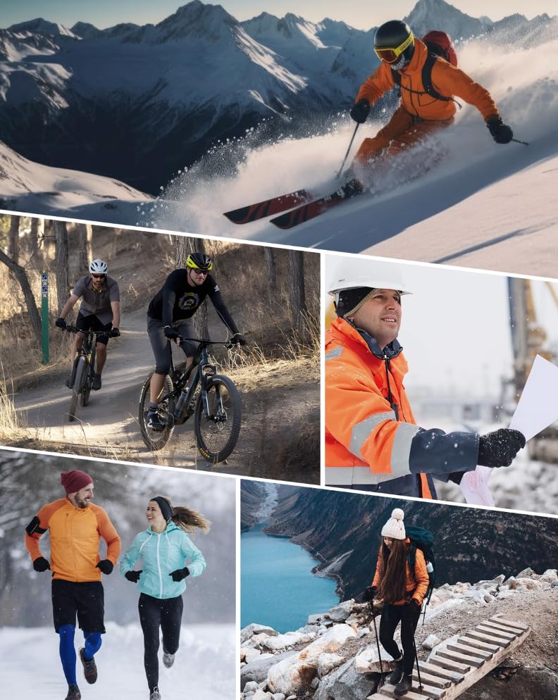 AsbaSweet Running Gloves, Warm Gloves Touch Screen Winter Lightweight Windproof Gloves for Cycling, Biking, Sports - Non-Slip, Elastic Cuff - Gloves for Women Men Cold Weather (Black, Small)