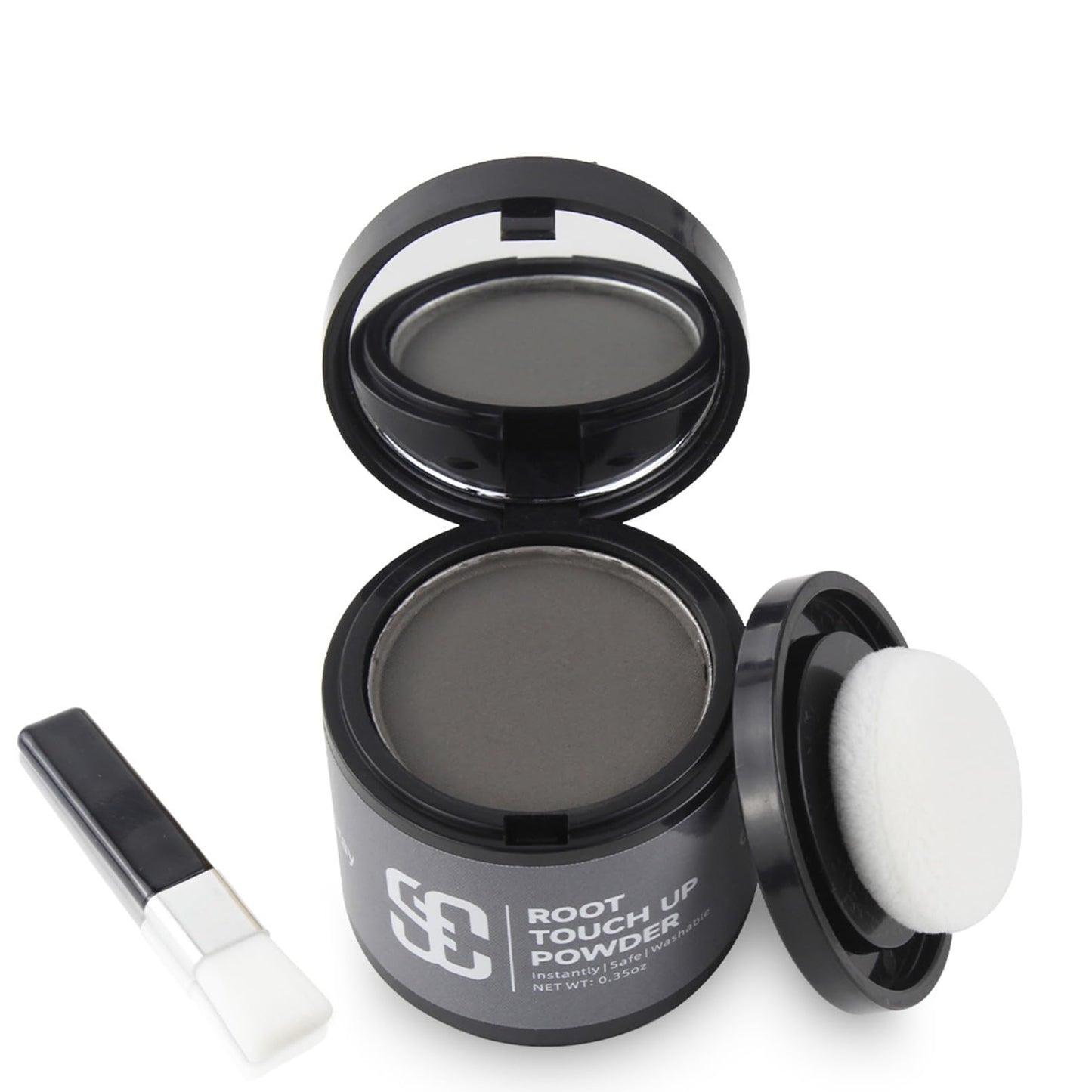SOVONCARE Instantly Hairline Powder-Maycheer Conceals Gray Hair Loss Shadow Coverage Magic Color Root Touch Up for Women & Men Black 0.35 oz