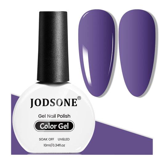 JODSONE 10ml Purple Gel Nail Polish Dark Purple Gel Polish Lavender Purple High Gloss Soak Off U V Nail Manicure Salon DIY at Home