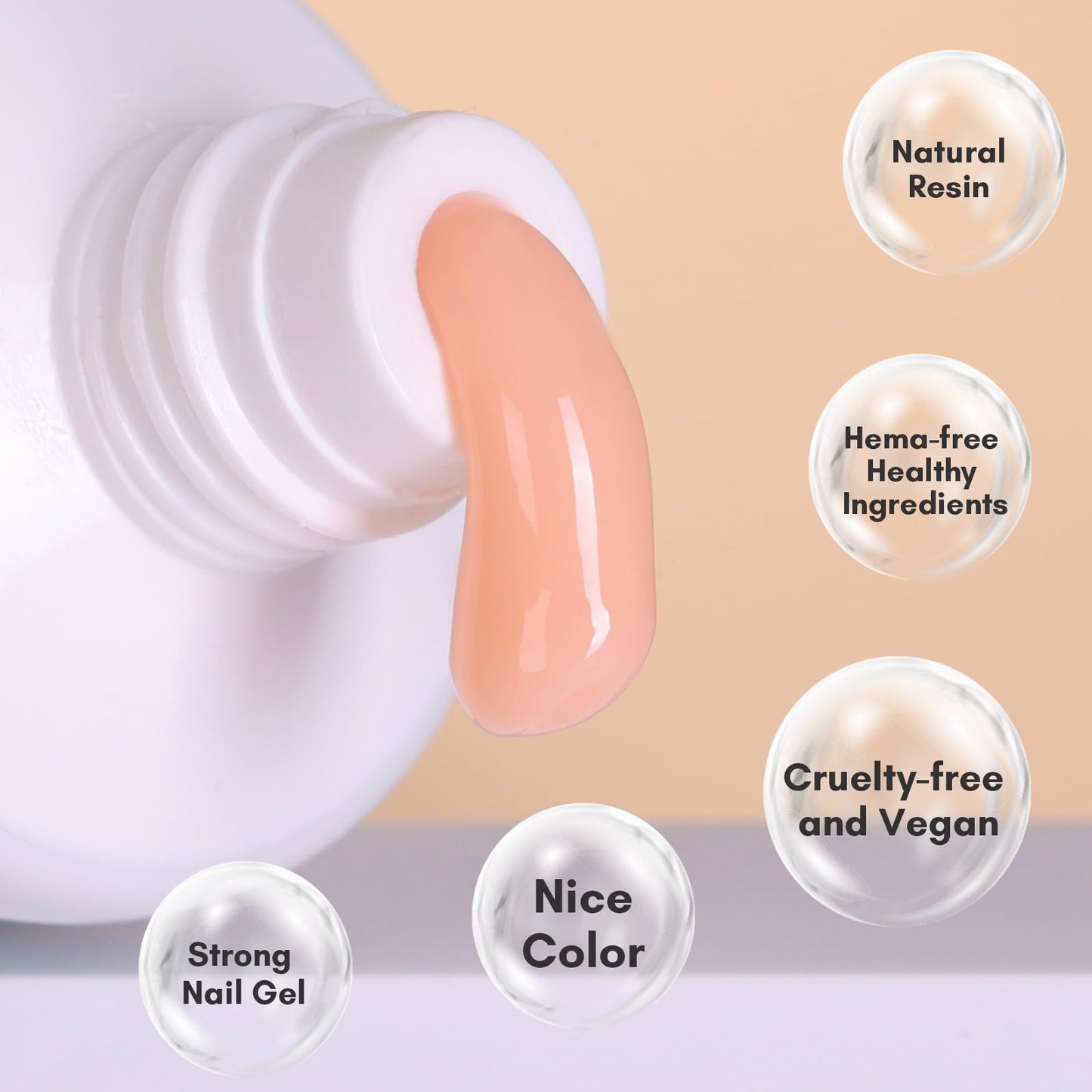 Makartt Poly Nail Gel: 50ML Nude Nature Day-dream Classic Colored Gels Builder for Extension Strengthener-Long-Lasting and Easy to Use Supplies for Trendy Design Salon Home Manicure