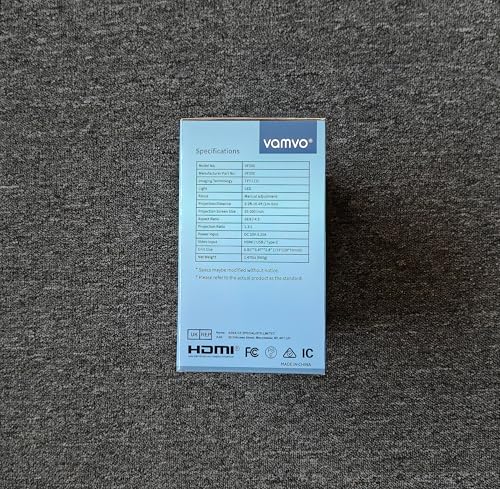 vamvo Mini Projector WiFi Portable Movie Projectors, Outdoor Projector with Stylish streamlined Design, Smartphones and Tablets Can Easy Connection to Video Projectors